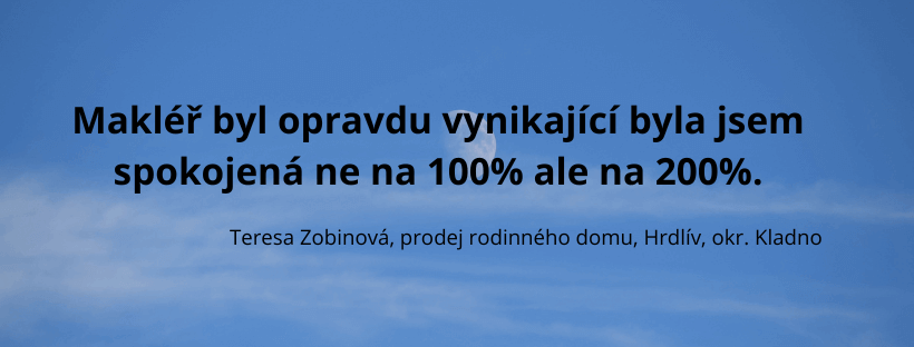 Reference spokojeného klienta Belšan Reality – prodej domu v Hrdlívě